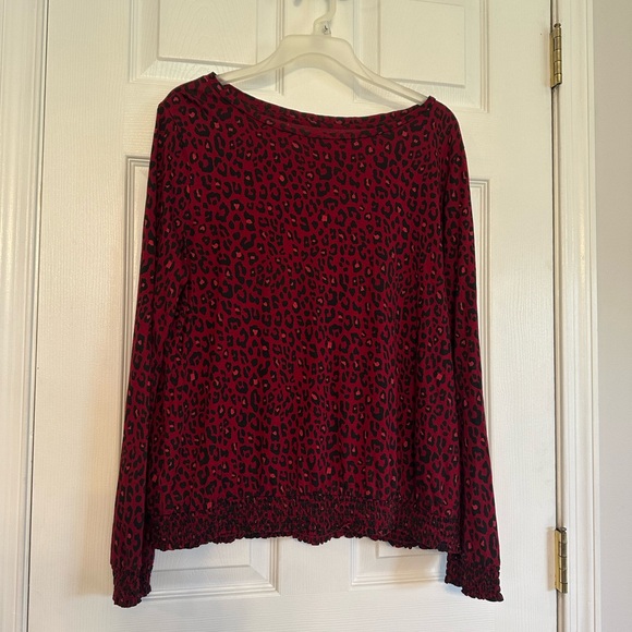 Loft - Leopard Print Top - Picture 3 of 6